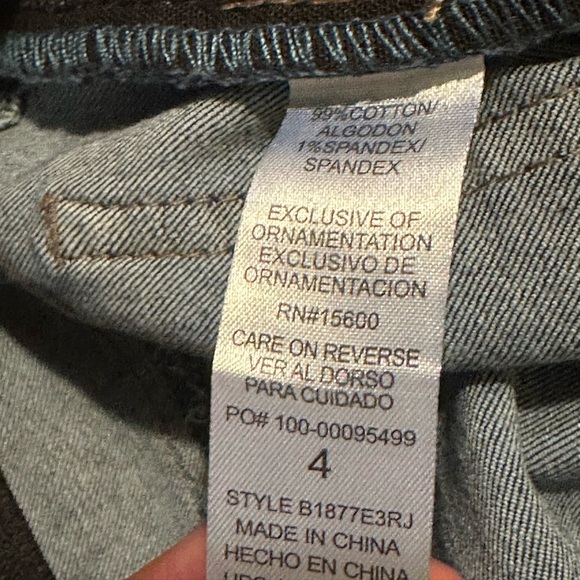 NWT Democracy Ab"solution® High Rise Distressed Blue Denim Skinny Jeans - Picture 8 of 16